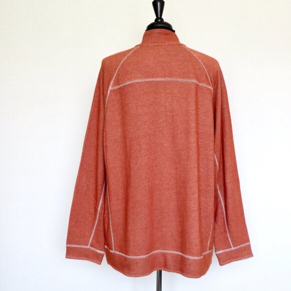 NEW! Tommy Bahama Reversible Flipshore Half Zip Pullover Sweater Orange 2XL - Picture 6 of 12